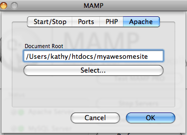 MAMP Apache root directory